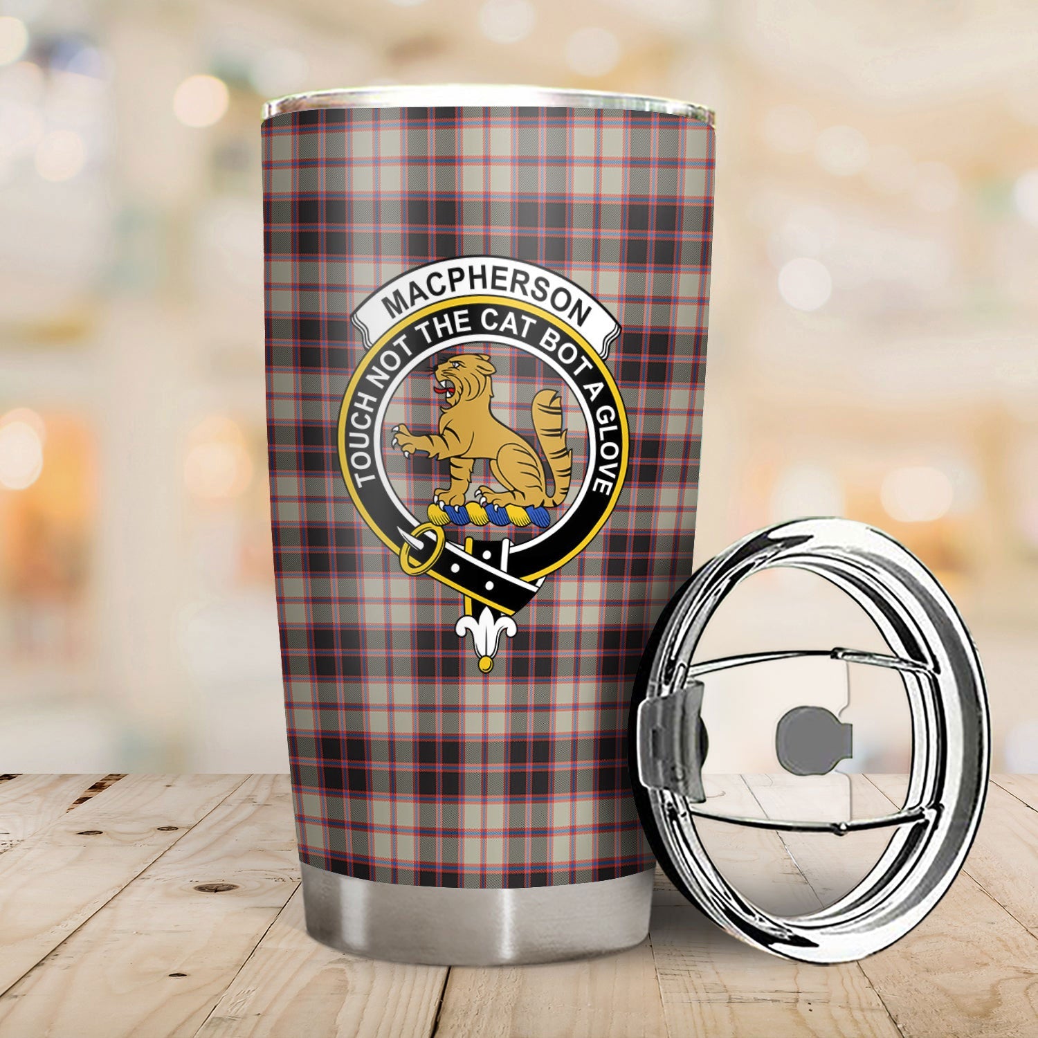 Clan MacPherson Hunting Ancient Tartan Crest Tumbler TR27 Clan MacPherson Tartan Today   