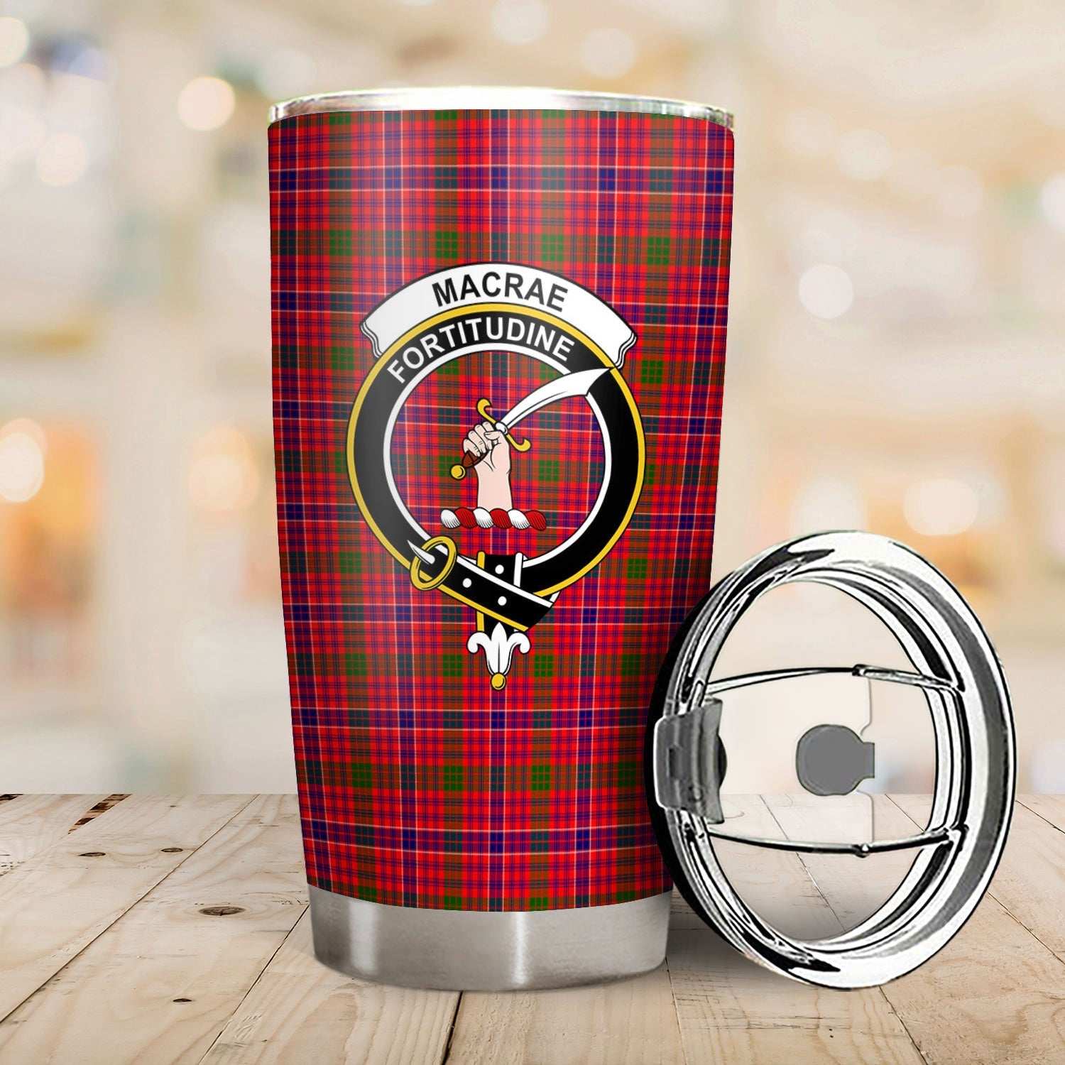 Clan MacRae Modern Tartan Crest Tumbler TC18 Clan MacRae Tartan Today   
