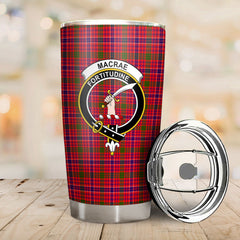 Clan MacRae Modern Tartan Crest Tumbler TC18 Clan MacRae Tartan Today   