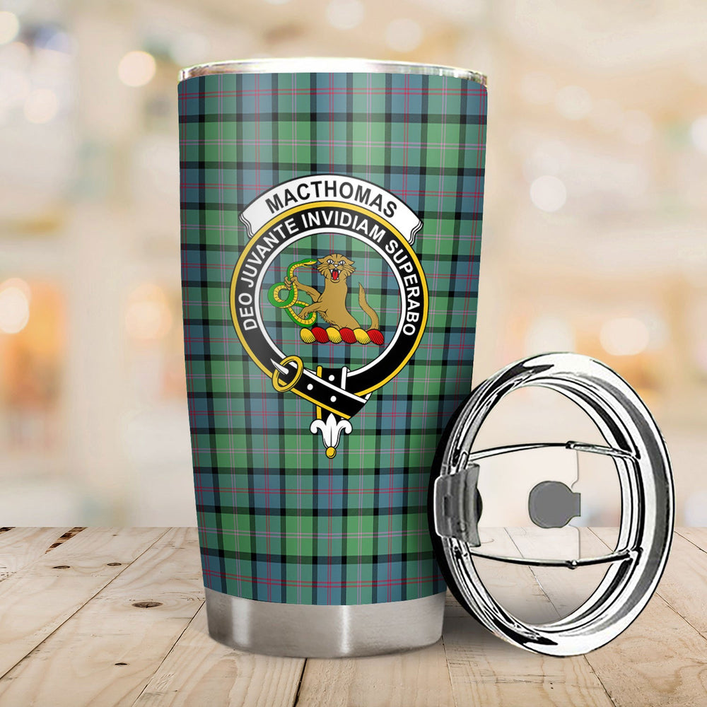 Clan MacThomas Ancient Tartan Crest Tumbler CR63 Clan MacThomas Tartan Today   