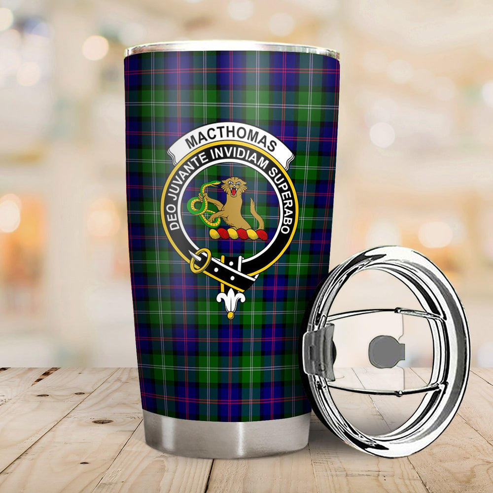 Clan MacThomas Modern Tartan Crest Tumbler AD17 Clan MacThomas Tartan Today   