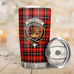 Clan Majoribanks Tartan Crest Tumbler GQ17 Clan Hall Tartan Today   
