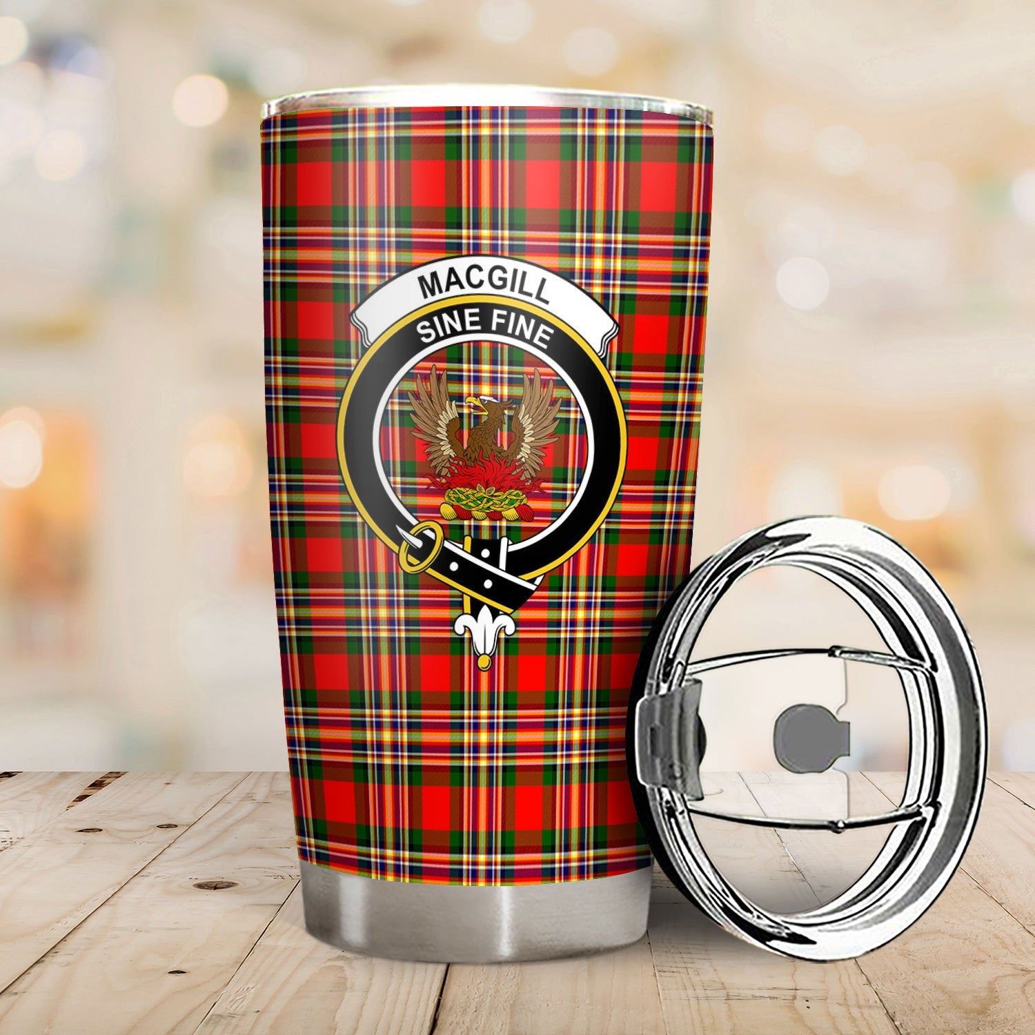 Clan Makgill Tartan Crest Tumbler GJ24 Clan Hall Tartan Today   