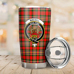 Clan Makgill Tartan Crest Tumbler GJ24 Clan Hall Tartan Today   