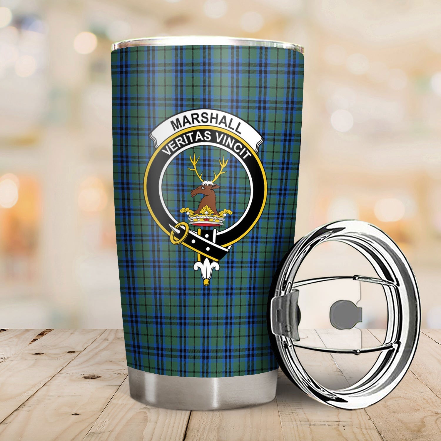 Clan Marshall Tartan Crest Tumbler QH39 Clan Mar Tartan Today   