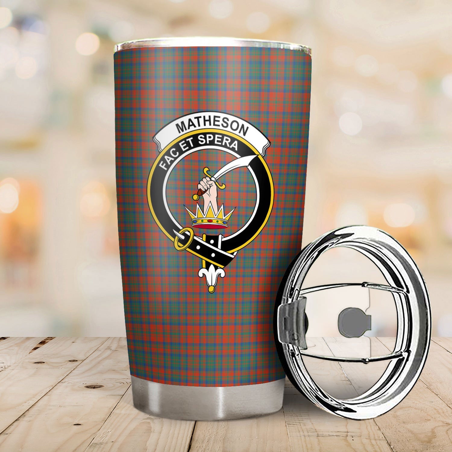Clan Matheson Ancient Tartan Crest Tumbler BY42 Clan Matheson Tartan Today   