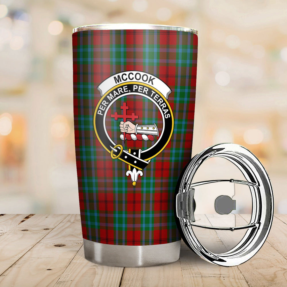 Clan McCook Tartan Crest Tumbler BD22 Clan Hall Tartan Today   