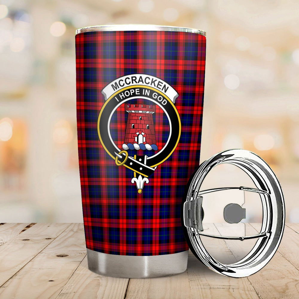 Clan McCracken Tartan Crest Tumbler SF55 Clan Hall Tartan Today   