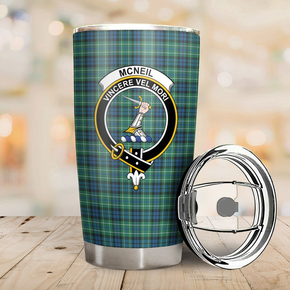 Clan McNeil of Colonsay Ancient Tartan Crest Tumbler SG40 Clan Hall Tartan Today   