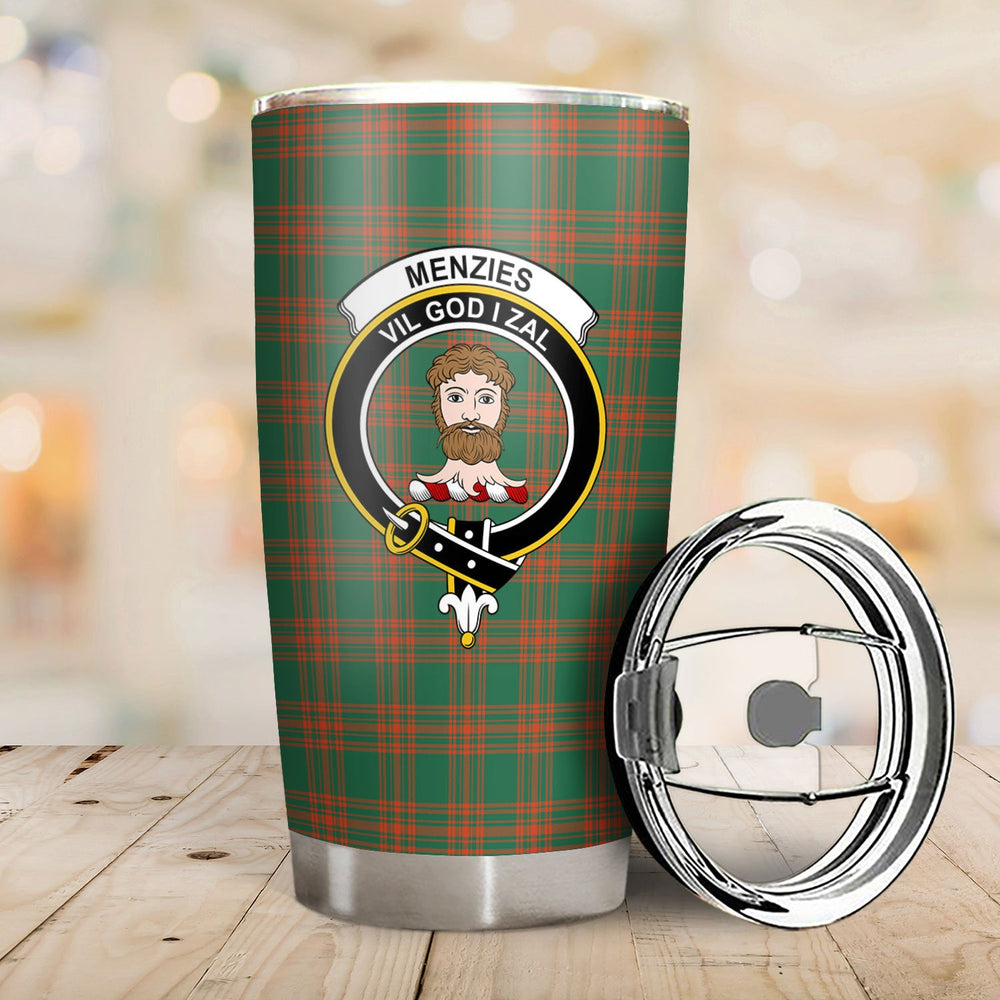 Clan Menzies Green Ancient Tartan Crest Tumbler LL67 Clan Menzies Tartan Today   