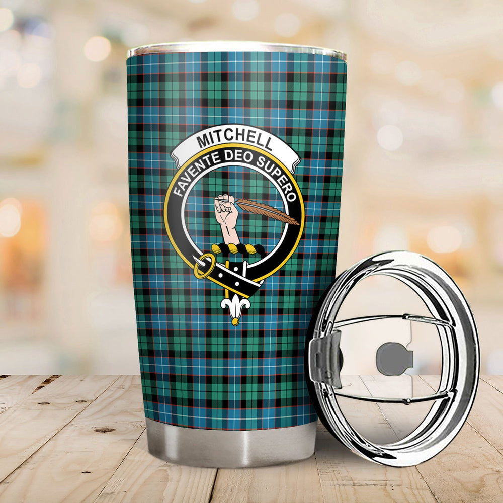 Clan Mitchell Ancient Tartan Crest Tumbler OU59 Clan Hall Tartan Today   