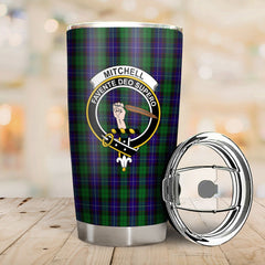 Clan Mitchell Tartan Crest Tumbler OU89 Clan Hall Tartan Today   