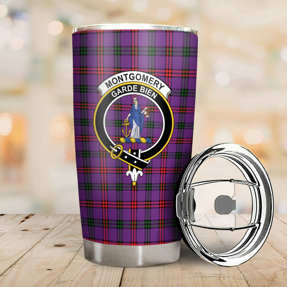 Clan Montgomery Modern Tartan Crest Tumbler FG21 Clan Montgomery Tartan Today   