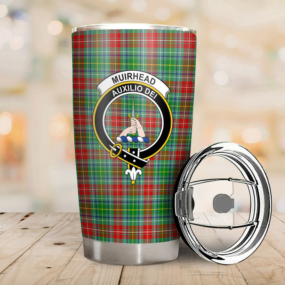 Clan Muirhead Tartan Crest Tumbler VT75 Clan Muir_More Tartan Today   