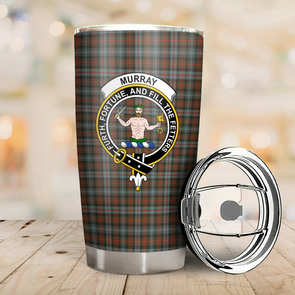 Clan Murray of Atholl Weathered Tartan Crest Tumbler QP71 Clan Murray Tartan Today   