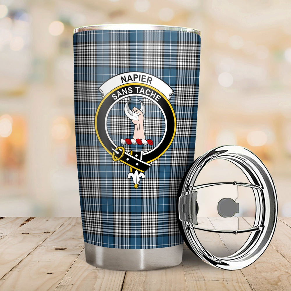 Clan Napier Modern Tartan Crest Tumbler XR54 Clan Napier Tartan Today   