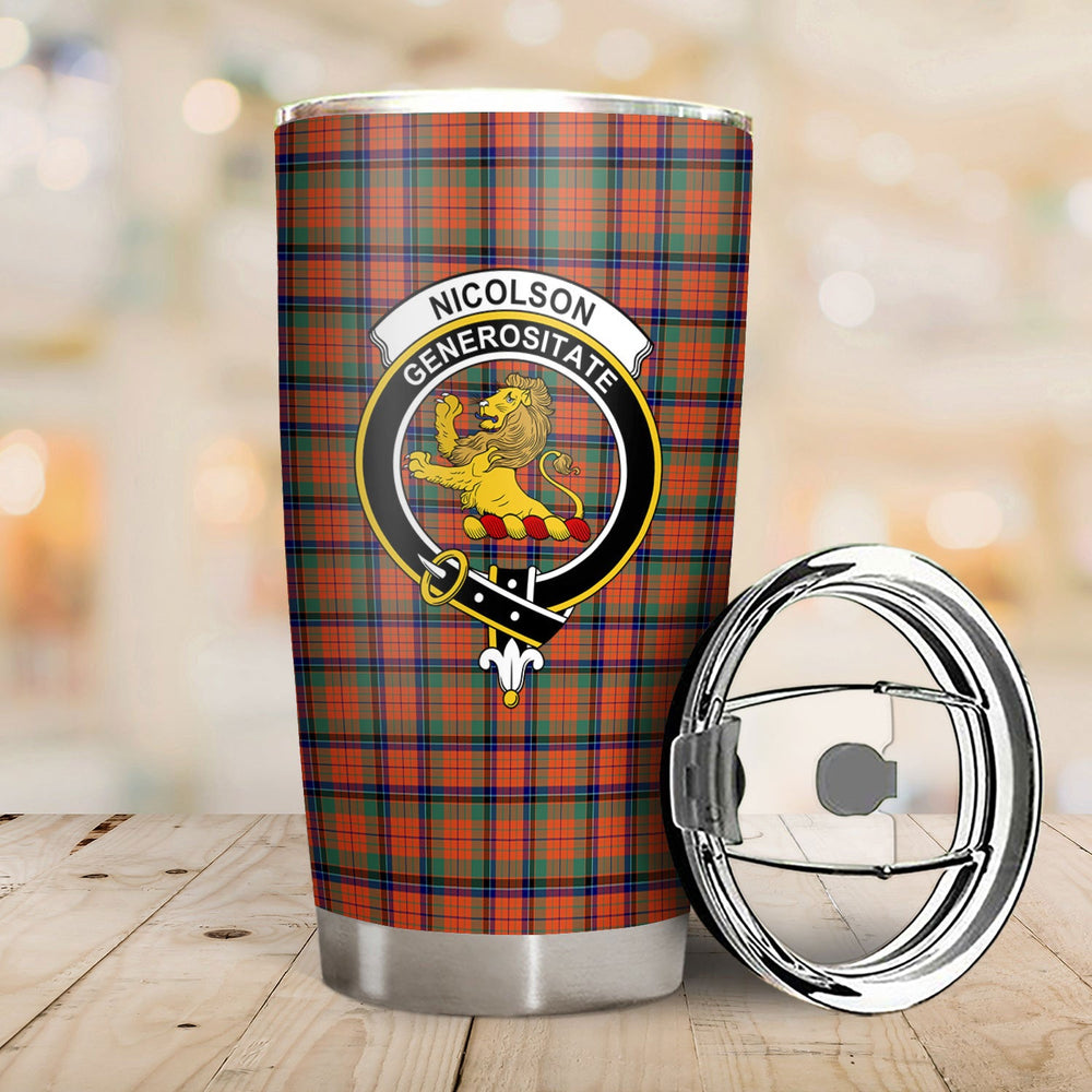 Clan Nicolson Ancient Tartan Crest Tumbler AK59 Clan Nicolson Tartan Today   