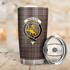 Clan Nicolson Hunting Weathered Tartan Crest Tumbler RK25 Clan Nicolson Tartan Today   