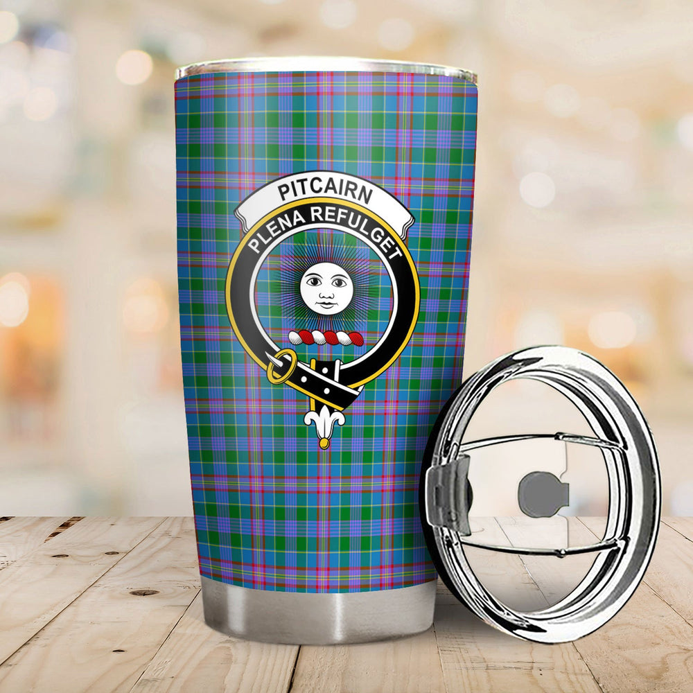 Clan Pitcairn Hunting Tartan Crest Tumbler IP96 Clan Pitcairn Tartan Today   