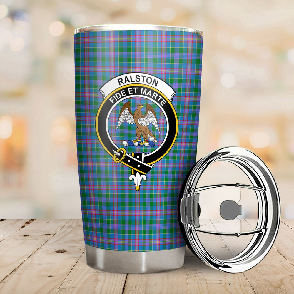 Clan Ralston Tartan Crest Tumbler XM25 Clan Ralston Tartan Today   