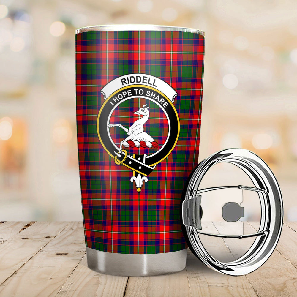 Clan Riddell Tartan Crest Tumbler JR54 Clan Riddell Tartan Today   