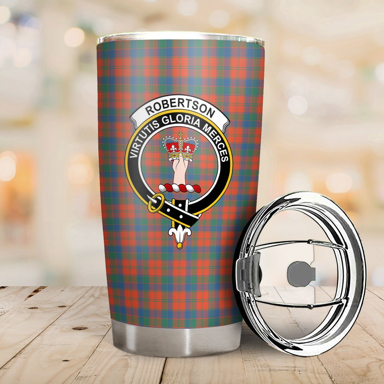 Clan Robertson Ancient Tartan Crest Tumbler WV62 Clan Robertson Tartan Today   