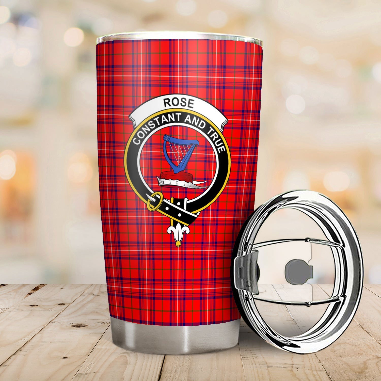 Clan Rose Modern Tartan Crest Tumbler SS27 Clan Rose Tartan Today   