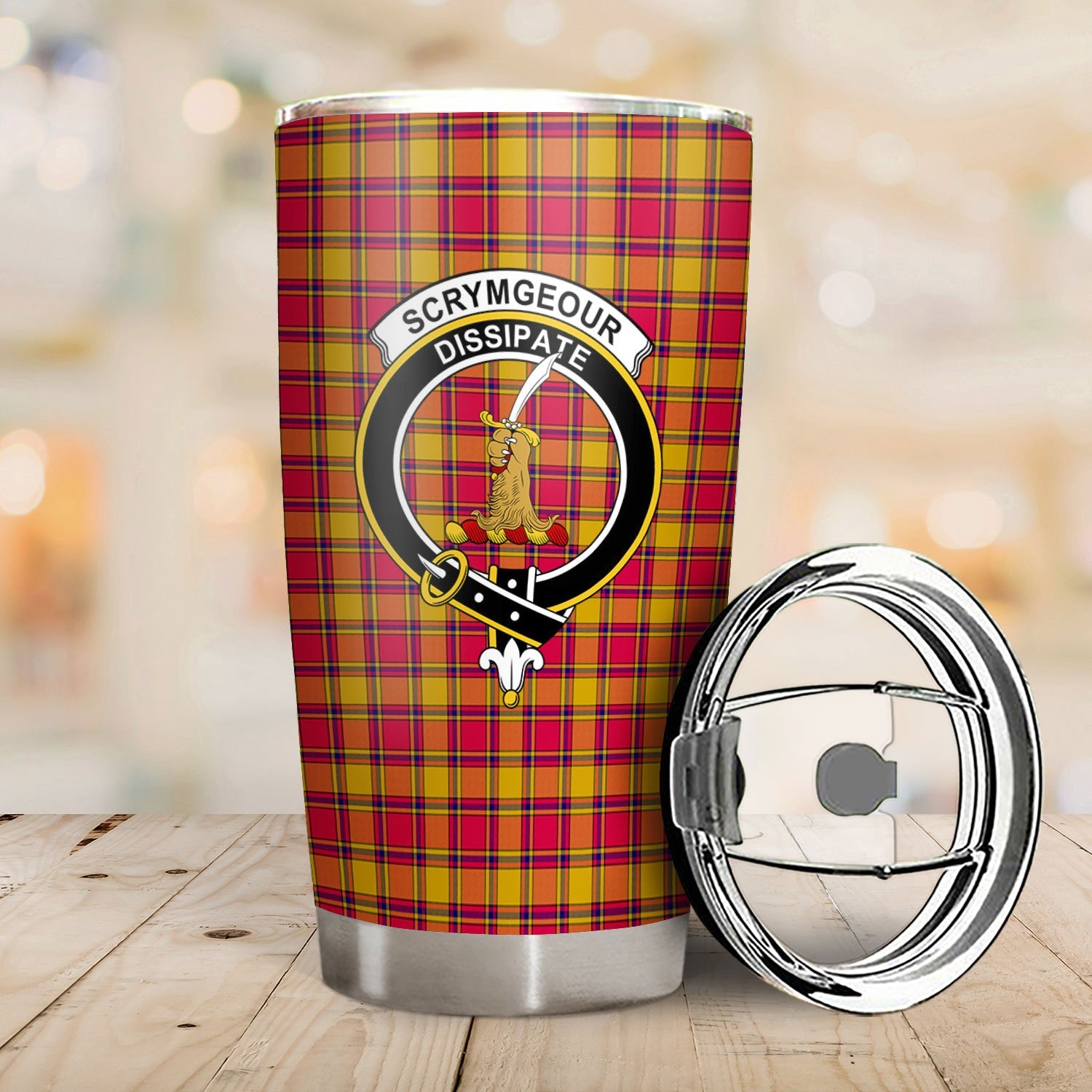 Clan Scrymgeour Tartan Crest Tumbler BF63 Clan Scrymgeour Tartan Today   