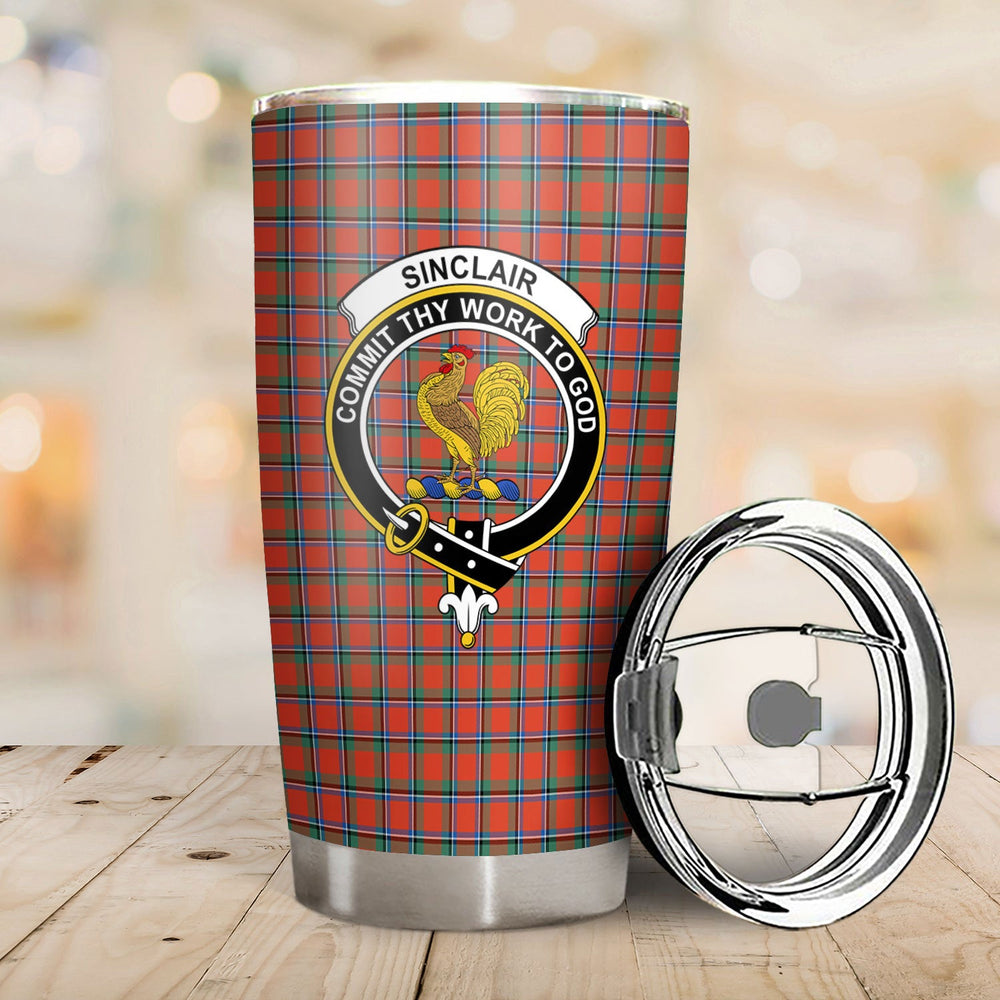 Clan Sinclair Ancient Tartan Crest Tumbler WO51 Clan Sinclair Tartan Today   