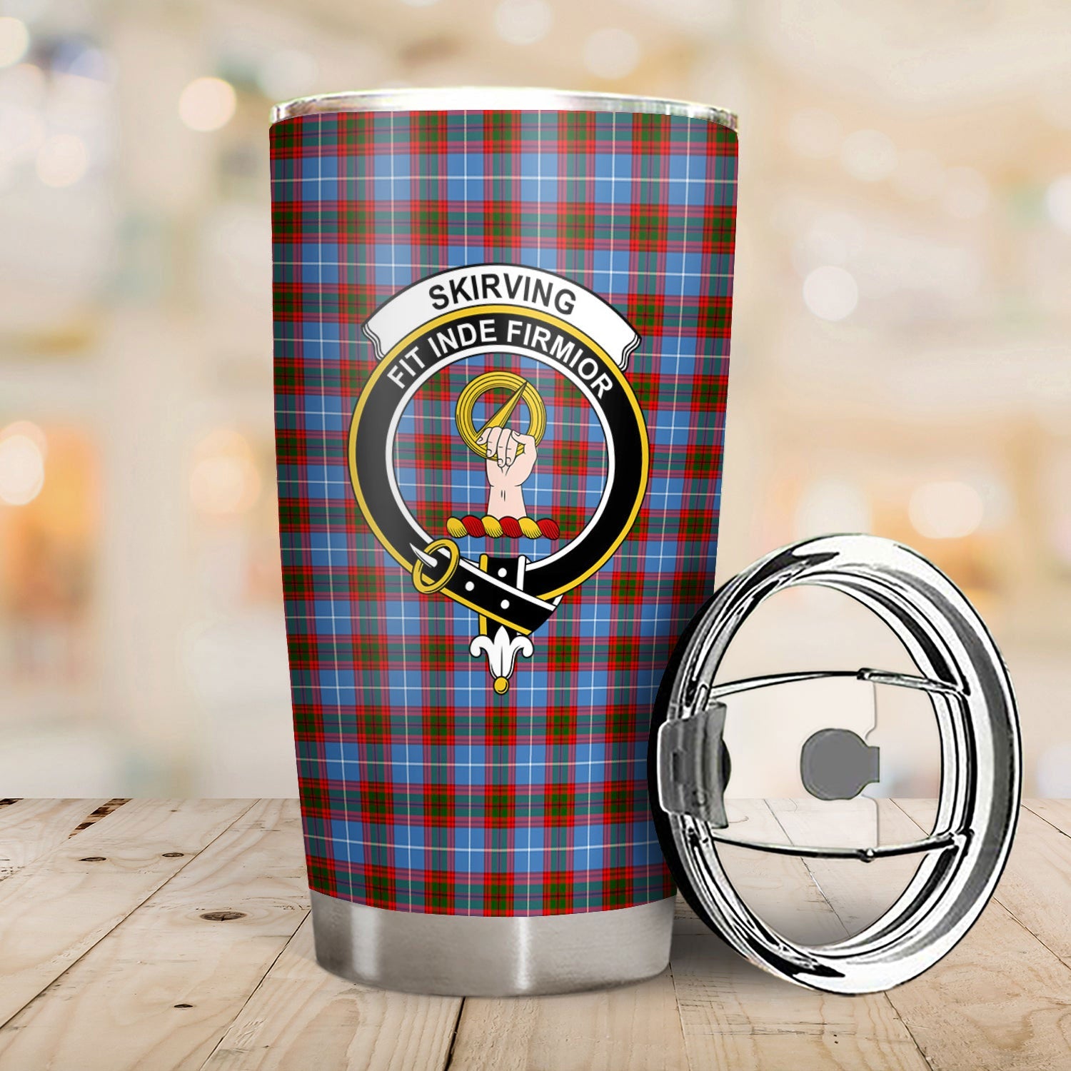 Clan Skirving Tartan Crest Tumbler KY53 Clan Skirving Tartan Today   