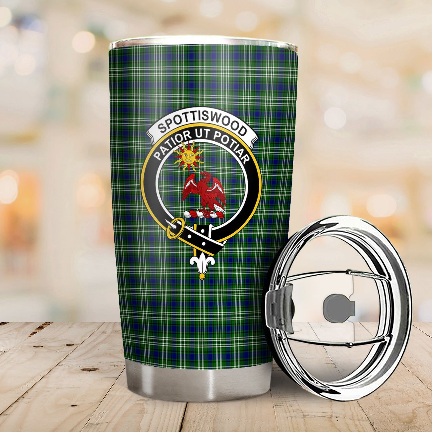 Clan Spottiswood Tartan Crest Tumbler FH32 Clan Spottiswood Tartan Today   