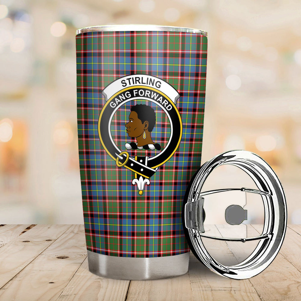 Clan Stirling (of Keir) Tartan Crest Tumbler AT53 Clan Stirling Tartan Today   