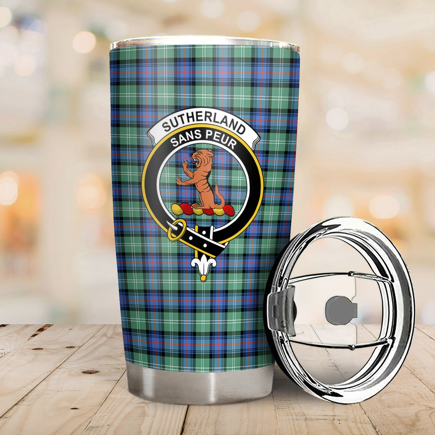 Clan Sutherland Old Ancient Tartan Crest Tumbler PP49 Clan Sutherland Tartan Today   