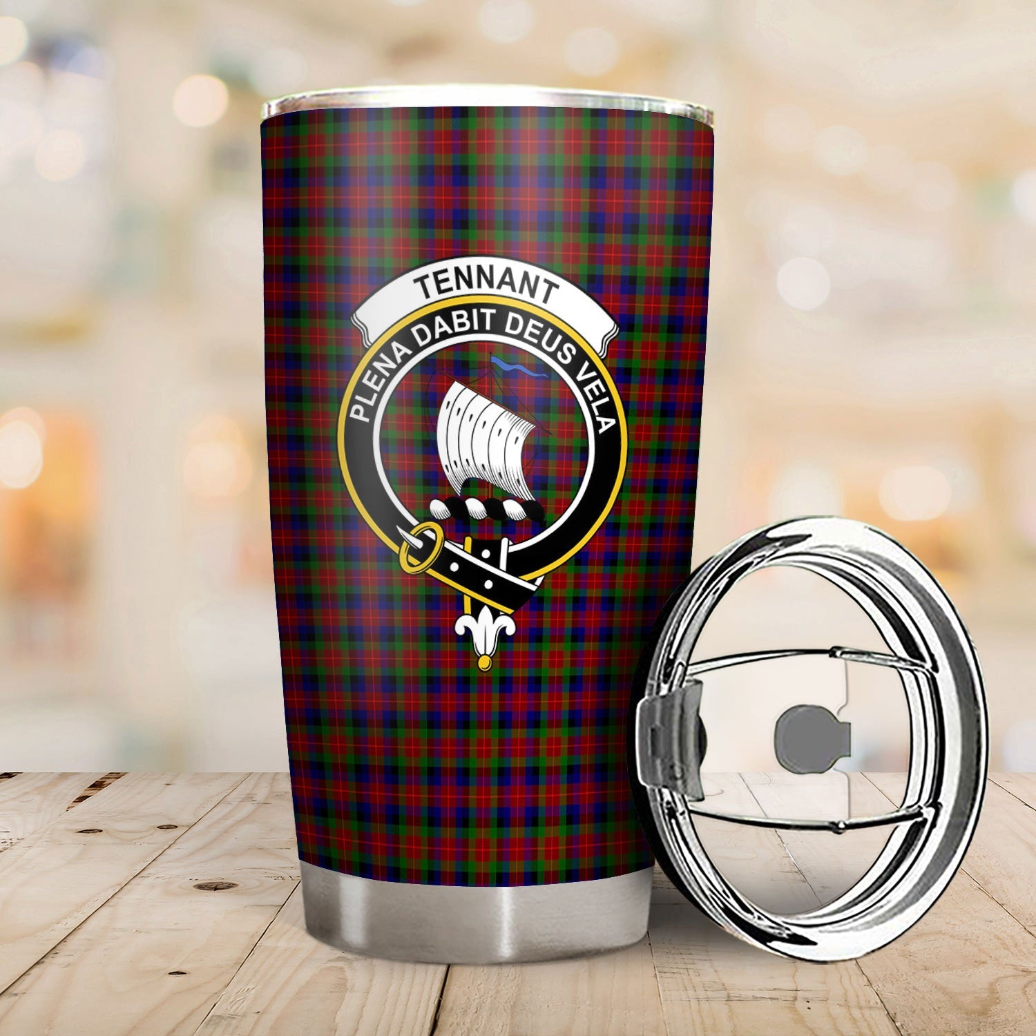 Clan Tennant Tartan Crest Tumbler TU39 Clan Tennant Tartan Today   