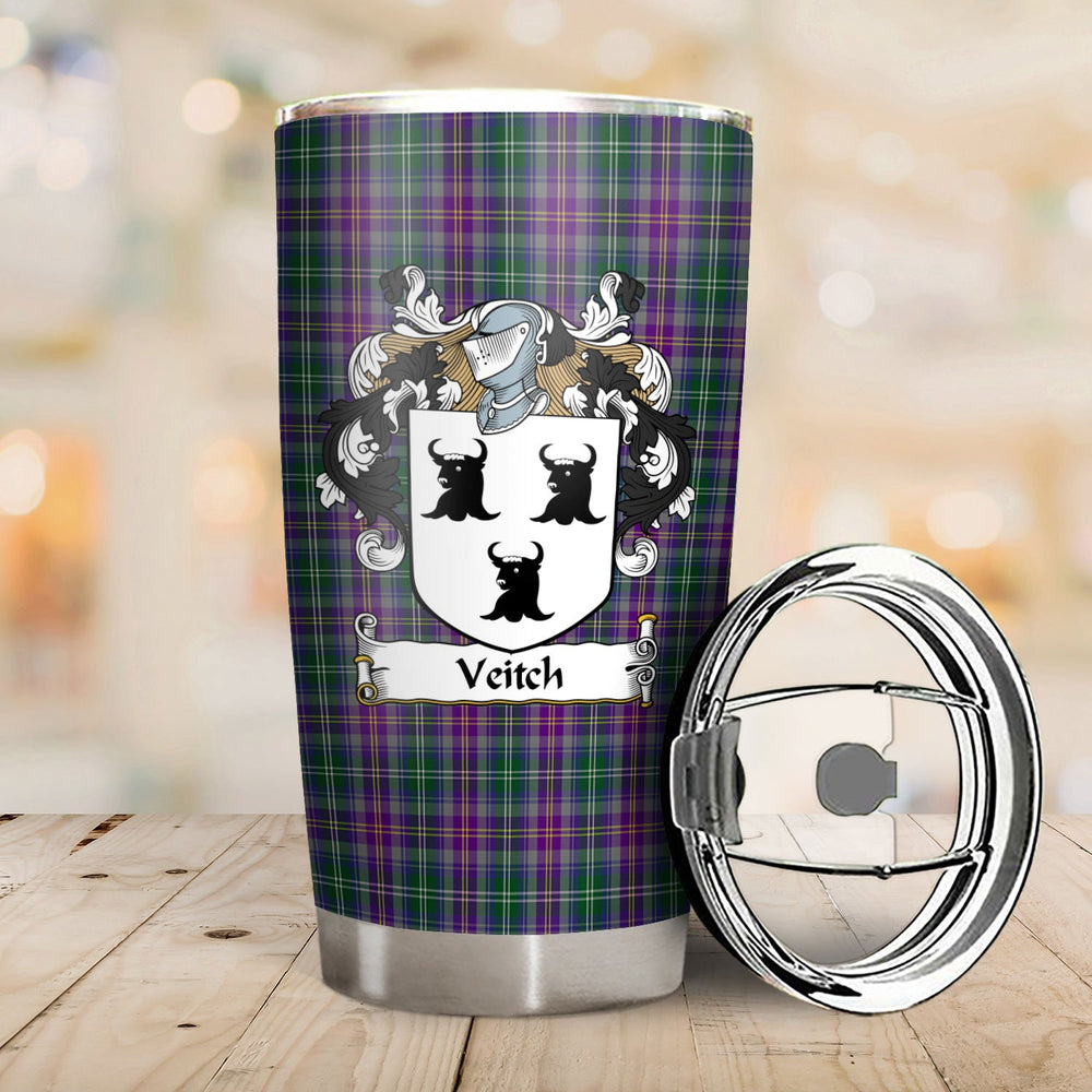 Clan Veitch Hunting Tartan Crest Tumbler BK51 Clan Hall Tartan Today   