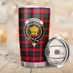 Clan Wauchope (or Waugh) Tartan Crest Tumbler OS56 Clan Wauchope Tartan Today   