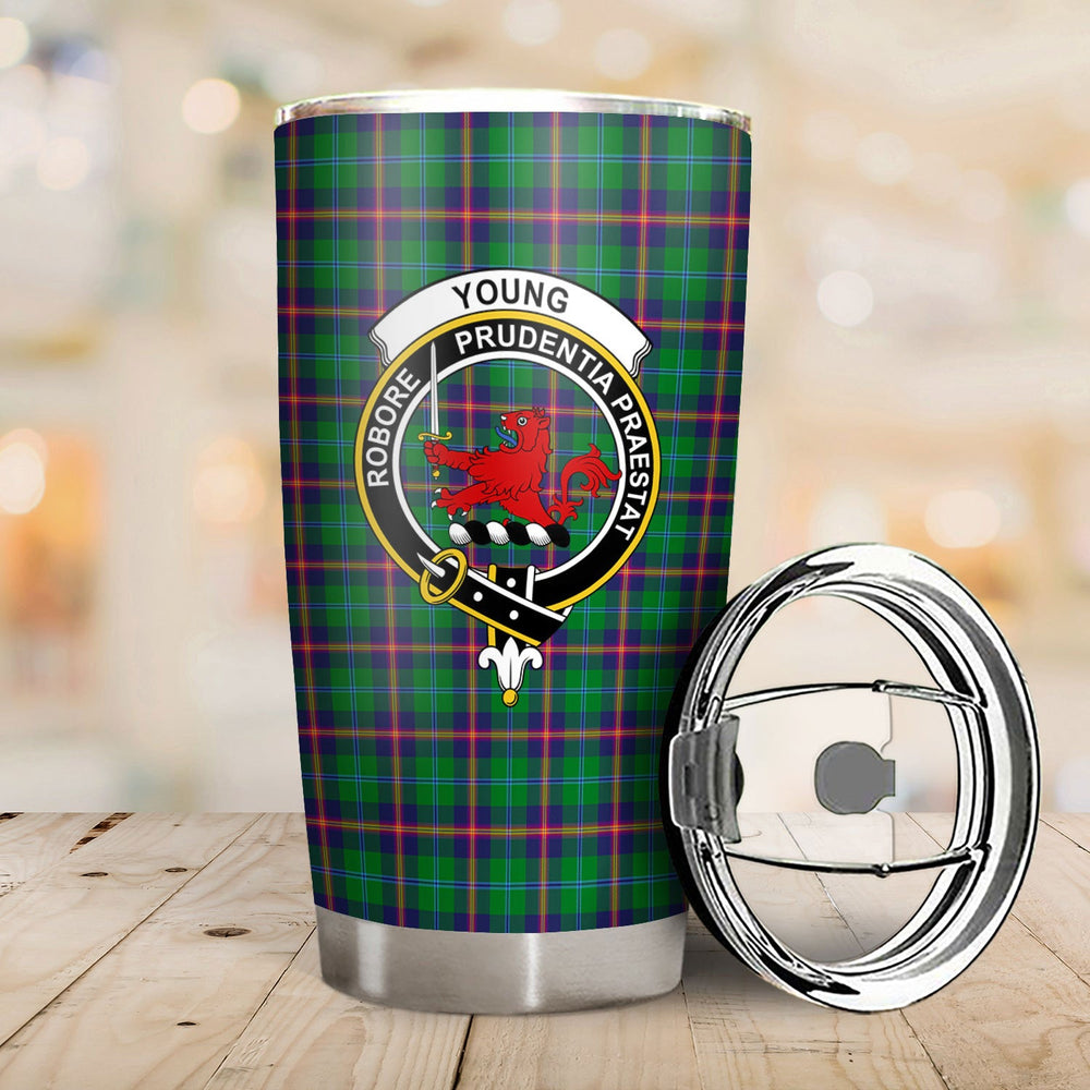 Clan Young Modern Tartan Crest Tumbler PK10 Clan Young Tartan Today   