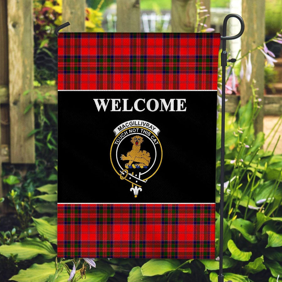 Clan MacGillivray Tartan Crest Black Garden Flag BG62 Clan MacGillivray Tartan Today   
