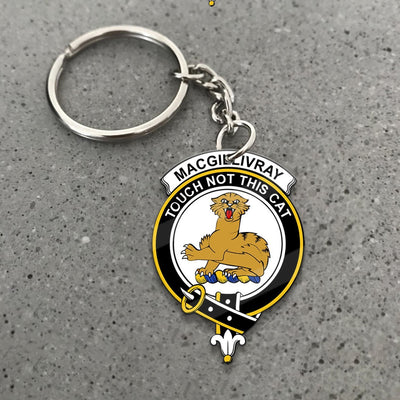 Clan MacGillivray Tartan Crest Keychain XJ32