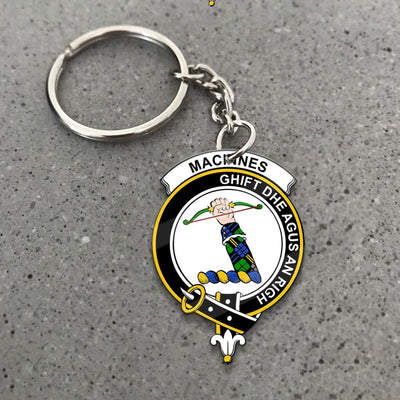 Clan MacInnes Tartan Crest Keychain SJ46