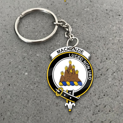 Clan MacKenzie Tartan Crest Keychain