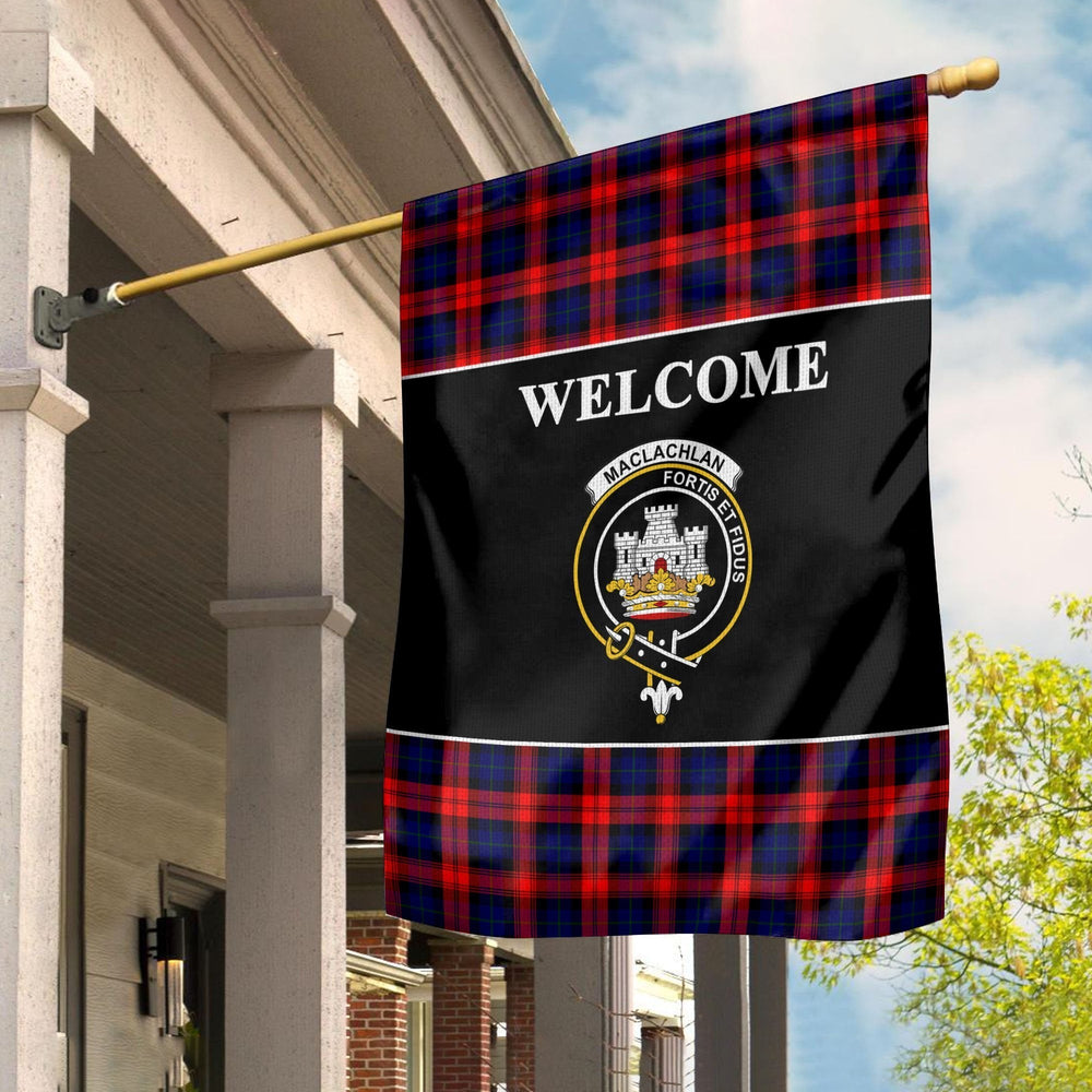 Clan MacLachlan Tartan Crest Black Garden Flag EP85 Clan Garden Tartan Today   