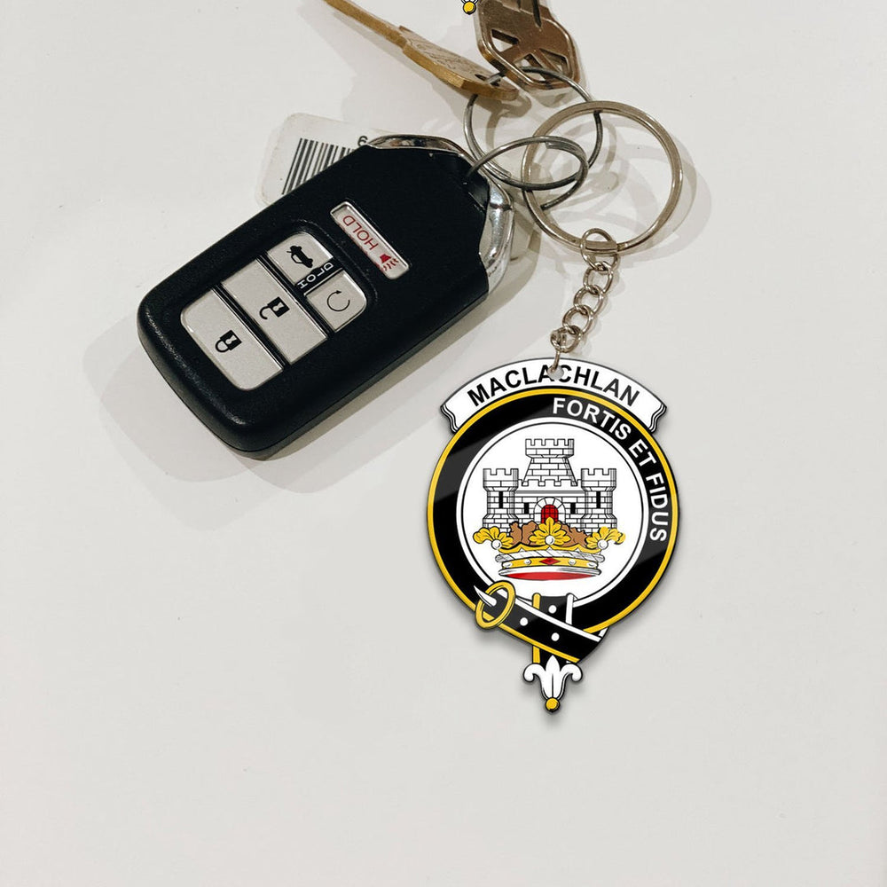 Clan MacLachlan Tartan Crest Keychain DX32 Clan Hall Tartan Today   