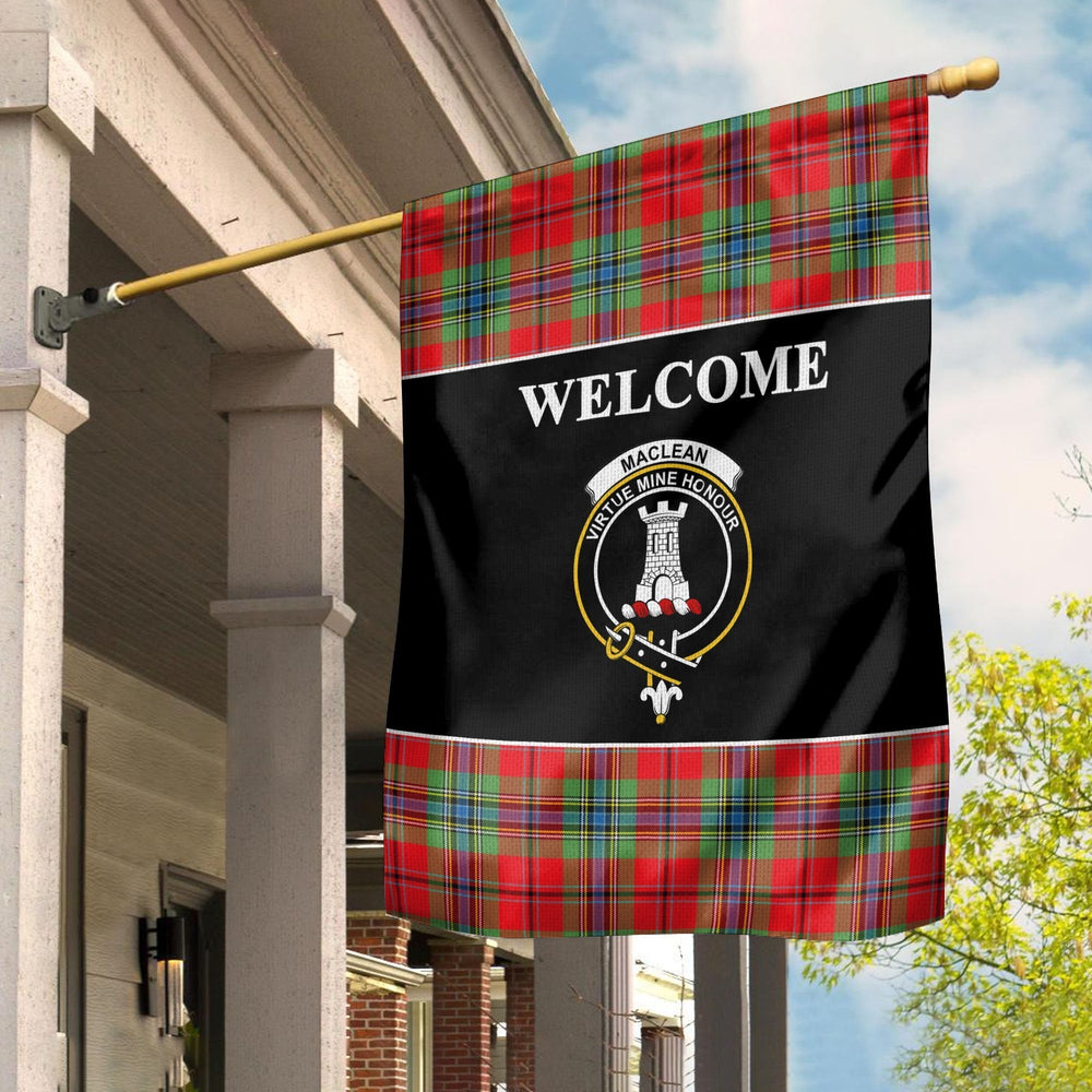 Clan MacLean Tartan Crest Black Garden Flag KG56 Clan Garden Tartan Today   