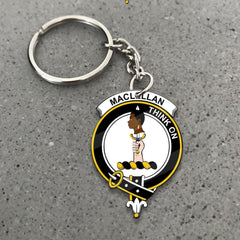 Clan MacLellan Tartan Crest Keychain IG77 Clan Hall Tartan Today   