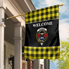 Clan MacLeod of Lewis Tartan Crest Black Garden Flag QA60 Clan Garden Tartan Today   