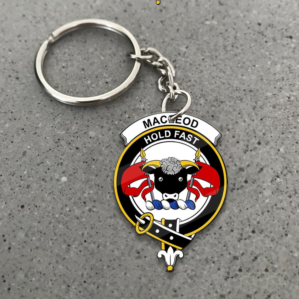 Clan MacLeod of Lewis Tartan Crest Keychain TY25 Clan Hall Tartan Today   