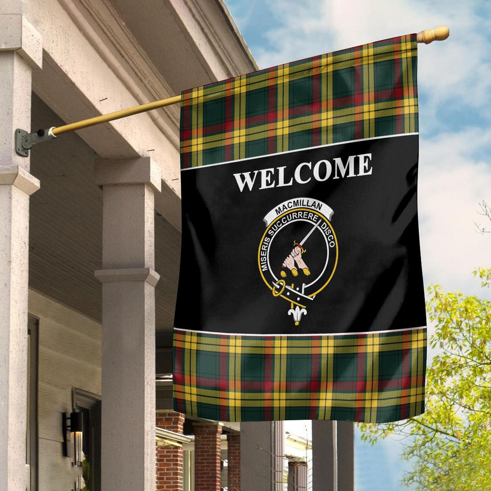 Clan MacMillan Tartan Crest Black Garden Flag ST11 Clan MacMillan Tartan Today   