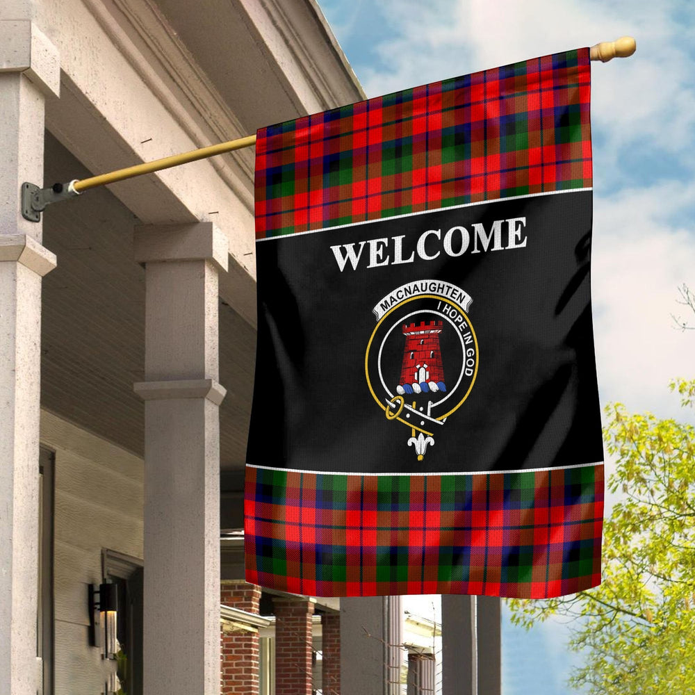 Clan MacNaughten Tartan Crest Black Garden Flag DL82 Clan Garden Tartan Today   