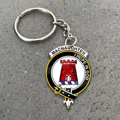 Clan MacNaughten Tartan Crest Keychain IX65 Clan Hall Tartan Today   